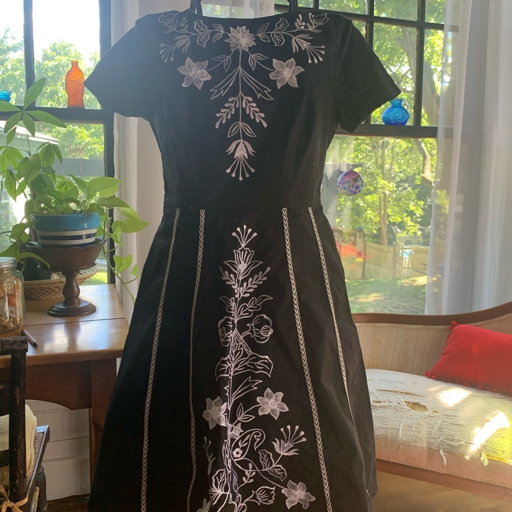 Eshakti Embroidered Fit & Flare Dress